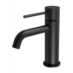 Phoenix Vivid Slimline Basin Mixer Curved Outlet - Matte Black by PHOENIX, a Bathroom Taps & Mixers for sale on Style Sourcebook