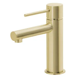 Phoenix Vivid Slimline Basin Mixer-Brushed Gold by PHOENIX, a Bathroom Taps & Mixers for sale on Style Sourcebook