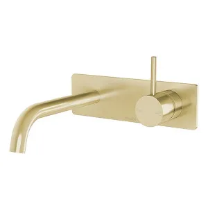 Phoenix Vivid Slimline Up Wall Basin/Bath Mixer Set-Brushed Gold by PHOENIX, a Bathroom Taps & Mixers for sale on Style Sourcebook