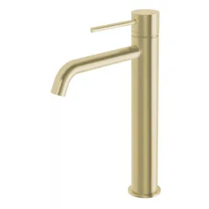 Phoenix Vivid Slimline Vessel Mixer Curved Outlet - Brushed Gold by PHOENIX, a Bathroom Taps & Mixers for sale on Style Sourcebook
