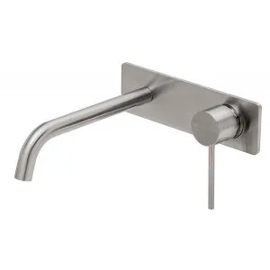 Phoenix Vivid Slimline Wall Basin/Bath Set 230mm Curved Brushed Nickel by PHOENIX, a Bathroom Taps & Mixers for sale on Style Sourcebook
