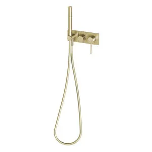 Phoenix Vivid Slimline Wall Shower System - Brushed Gold by PHOENIX, a Shower Heads & Mixers for sale on Style Sourcebook