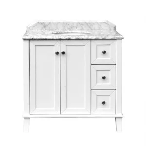 Turner Hastings Coventry 90 x 55 Vanity With White Marble Top by Turner Hastings, a Vanities for sale on Style Sourcebook