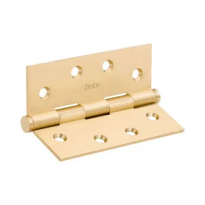 Zanda Satin Brass Fixed Pin Butt Hinge 100 x 75 x 2.5mm by Zanda, a Other Door Hardware for sale on Style Sourcebook