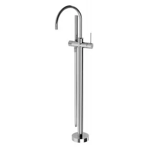 Phoenix Vivid Slimline Floor Mounted Bath Mixer with Hand Shower - Chrome by PHOENIX, a Bathroom Taps & Mixers for sale on Style Sourcebook