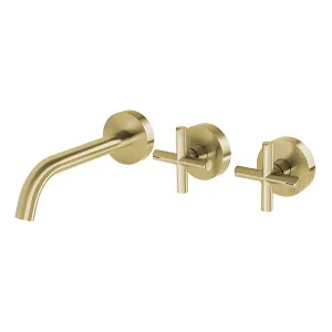 Phoenix Vivid Slimline Plus Wall Basin/Bath Hostess Set 180mm Brushed Gold by PHOENIX, a Bathroom Taps & Mixers for sale on Style Sourcebook