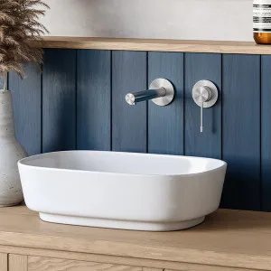 Phoenix Vivid Slimline Wall Basin/Bath Mixer Set 180mm 316 Stainless Steel by PHOENIX, a Bathroom Taps & Mixers for sale on Style Sourcebook