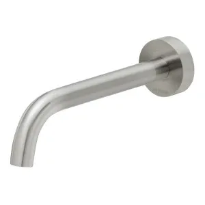 Phoenix Vivid Slimline Wall Bath Outlet 180mm Curved-Brushed Nickel by PHOENIX, a Bathroom Taps & Mixers for sale on Style Sourcebook