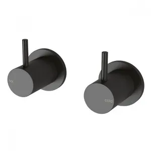 Phoenix Vivid Slimline Wall Top Assemblies Extended 15mm Spindles- Matte Black by PHOENIX, a Bathroom Taps & Mixers for sale on Style Sourcebook