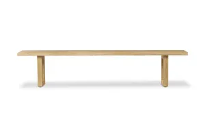 Bronte Brushed 220cm Coastal Bench, Solid Oak With Brushed Finish, by Lounge Lovers by Lounge Lovers, a Chairs for sale on Style Sourcebook