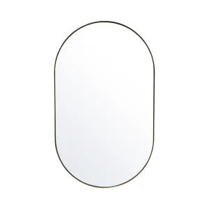 Studio Large Oval Mirror, Brass by Granite Lane, a Vanity Mirrors for sale on Style Sourcebook