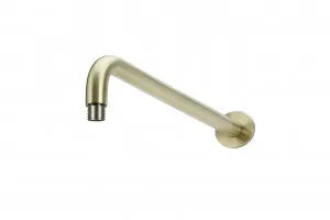 Meir | TIGER BRONZE ROUND WALL SHOWER CURVED ARM 400MM by Meir, a Shower Heads & Mixers for sale on Style Sourcebook