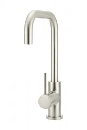 Meir | BRUSHED NICKEL ROUND KITCHEN MIXER TAP by Meir, a Kitchen Taps & Mixers for sale on Style Sourcebook