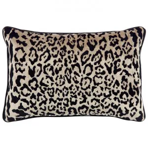 Serene Feather Filled Chenille Lumbar Cushion, Leopard by Cozy Lighting & Living, a Cushions, Decorative Pillows for sale on Style Sourcebook