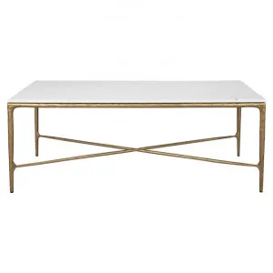 Heston Marble & Iron Coffee Table, 120cm, Brass by Cozy Lighting & Living, a Coffee Table for sale on Style Sourcebook