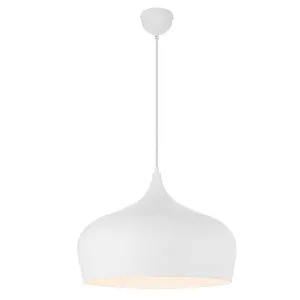 Telbix Polk ES 45cm Pendant Matte White by Telbix, a Pendant Lighting for sale on Style Sourcebook