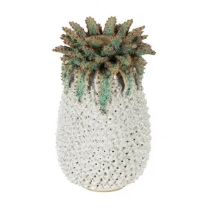 Cobham Ceramic Pineapple Vase, Moss Green / White by Florabelle, a Vases & Jars for sale on Style Sourcebook