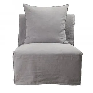 Como Linen Armless Slipper Chair Cover Stone - 1 Seater by James Lane, a Chairs for sale on Style Sourcebook