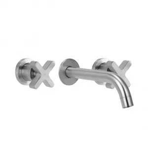 Cross Assembly Taps & Spout Set - Brushed Nickel by ABI Interiors Pty Ltd, a Bathroom Taps & Mixers for sale on Style Sourcebook