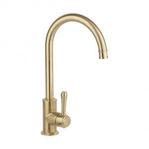 Kingsley Kitchen Mixer - Brushed Brass by ABI Interiors Pty Ltd, a Kitchen Taps & Mixers for sale on Style Sourcebook