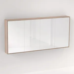 Myra 4 Door Mirror Cabinet 1692mm - White Ash Oak by ABI Interiors Pty Ltd, a Shaving Cabinets for sale on Style Sourcebook