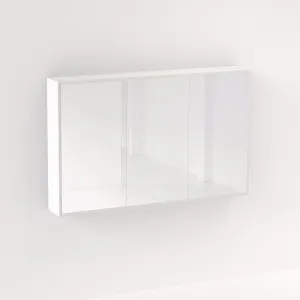 Myra 3 Door Mirror Cabinet 1278mm - Matte White by ABI Interiors Pty Ltd, a Shaving Cabinets for sale on Style Sourcebook