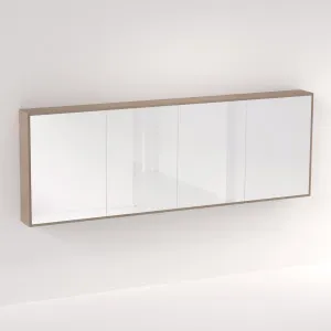 Myra 4 Door Mirror Cabinet 2292mm -  White Ash Oak by ABI Interiors Pty Ltd, a Shaving Cabinets for sale on Style Sourcebook