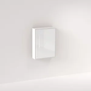 Myra 1-Door Mirror Cabinet 600mm - Matte White 2PAC by ABI Interiors Pty Ltd, a Shaving Cabinets for sale on Style Sourcebook