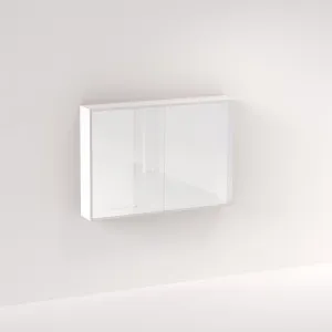 Myra 2 Door Mirror Cabinet 1164mm - Matte White by ABI Interiors Pty Ltd, a Shaving Cabinets for sale on Style Sourcebook