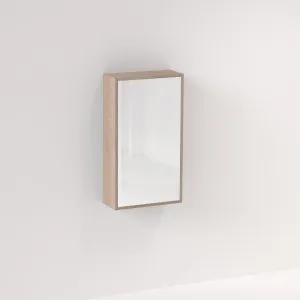 Myra 1 Door Mirror Cabinet 450mm - White Ash Oak by ABI Interiors Pty Ltd, a Shaving Cabinets for sale on Style Sourcebook