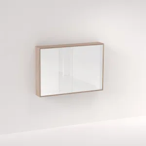 Myra 2 Door Mirror Cabinet 1164mm - White Ash Oak by ABI Interiors Pty Ltd, a Shaving Cabinets for sale on Style Sourcebook
