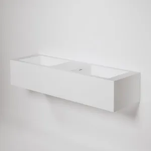 Henderson Double Wall-Mounted Basin 1500mm - Matte White by ABI Interiors Pty Ltd, a Basins for sale on Style Sourcebook