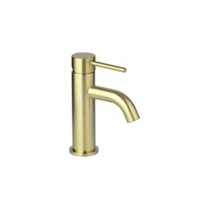 Elysian Basin Mixer - Brushed Brass by ABI Interiors Pty Ltd, a Bathroom Taps & Mixers for sale on Style Sourcebook