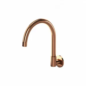 Gooseneck Wall-Mounted Swivel Spout - Brushed Copper by ABI Interiors Pty Ltd, a Bathroom Taps & Mixers for sale on Style Sourcebook
