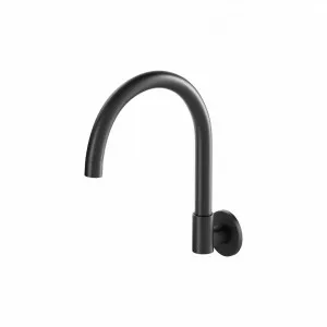 Gooseneck Wall-Mounted Swivel Spout - Matte Black by ABI Interiors Pty Ltd, a Bathroom Taps & Mixers for sale on Style Sourcebook