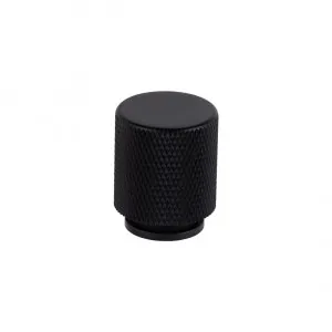 Tezra Textured Cabinetry Knob  - Matte Black by ABI Interiors Pty Ltd, a Cabinet Hardware for sale on Style Sourcebook