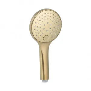 3-Function Round Hand Shower - Brushed Brass by ABI Interiors Pty Ltd, a Shower Heads & Mixers for sale on Style Sourcebook