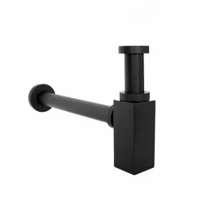 Marli Bottle Trap  Square - Matte Black by ABI Interiors Pty Ltd, a Traps & Wastes for sale on Style Sourcebook