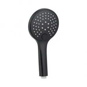 3-Function Round Hand Shower - Matte Black by ABI Interiors Pty Ltd, a Shower Heads & Mixers for sale on Style Sourcebook