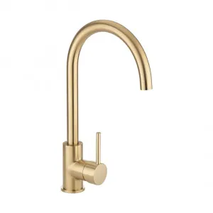 Elysian Kitchen Mixer - Brushed Brass by ABI Interiors Pty Ltd, a Kitchen Taps & Mixers for sale on Style Sourcebook