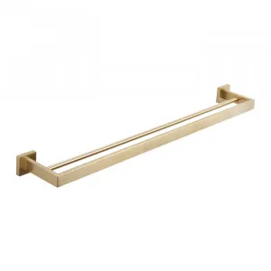 Vaada Double Towel Rail 760mm - Brushed Brass by ABI Interiors Pty Ltd, a Towel Rails for sale on Style Sourcebook