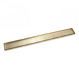 Pixi Tile Insert Shower Channel Waste 900mm - Brushed Brass by ABI Interiors Pty Ltd, a Traps & Wastes for sale on Style Sourcebook