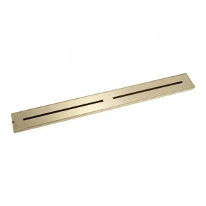 Harper Shower Channel Waste 900mm - Brushed Brass by ABI Interiors Pty Ltd, a Traps & Wastes for sale on Style Sourcebook