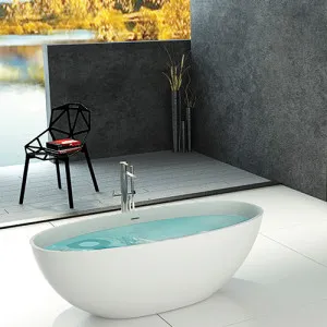 Odelia Solid Surface Free Standing Bath - Matte White 1800mm by ABI Interiors Pty Ltd, a Bathtubs for sale on Style Sourcebook