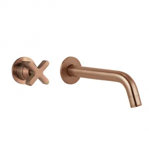 Cross Progressive Mixer & Spout Set - Brushed Copper by ABI Interiors Pty Ltd, a Bathroom Taps & Mixers for sale on Style Sourcebook