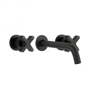 Cross Assembly Taps & Spout Set - Matte Black by ABI Interiors Pty Ltd, a Bathroom Taps & Mixers for sale on Style Sourcebook