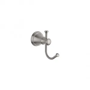 Kingsley Robe Hook - Brushed Nickel by ABI Interiors Pty Ltd, a Shelves & Hooks for sale on Style Sourcebook