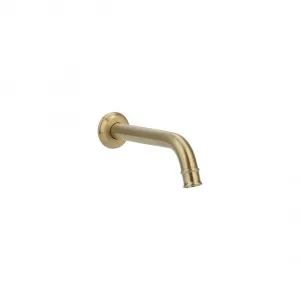 Kingsley Wall-Mounted Spout - Brushed Brass by ABI Interiors Pty Ltd, a Bathroom Taps & Mixers for sale on Style Sourcebook