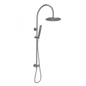 Elysian Gooseneck Shower Rail Set - Brushed Nickel by ABI Interiors Pty Ltd, a Showers for sale on Style Sourcebook
