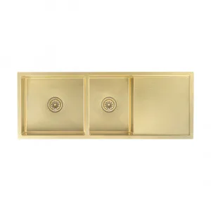 Ontario Double Kitchen Sink - Brushed Brass by ABI Interiors Pty Ltd, a Kitchen Sinks for sale on Style Sourcebook